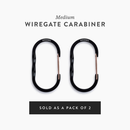 Wiregate Carabiner Medium 2pc - Black