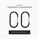 Wiregate Carabiner Medium 2pc - Black - BaseCamp Provisions