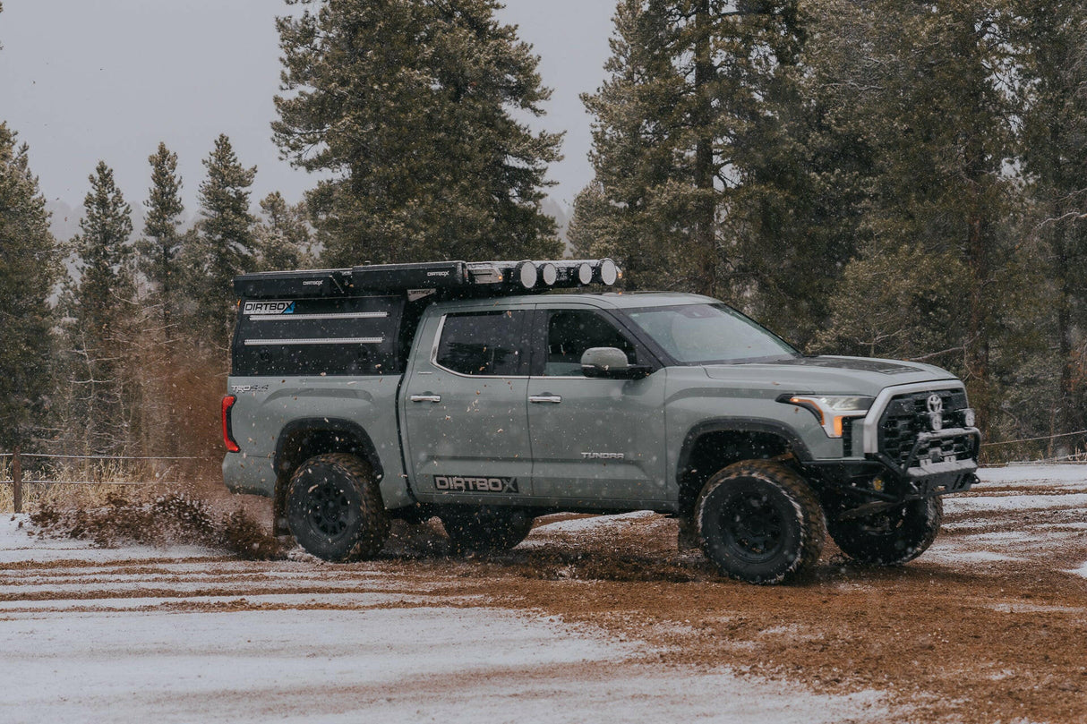 Dirtbox Canopy Camper – Modular Truck Camper Shell / Topper for Mid-Size & Full-Size Trucks (Tacoma, Tundra, F-150, Ram, Silverado) - BaseCamp Provisions