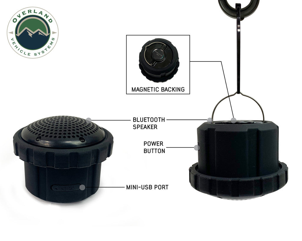 Overland Vehicle Systems Wild Land Camping Gear - UFO Solar Light Light Pods & Speaker - BaseCamp Provisions