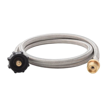 Flame King 5 FT QCC to CGA600 Male Connection-Steel Braided Hose - BaseCamp Provisions