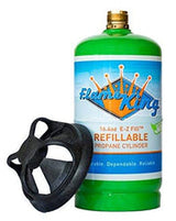 Flame King Eco Friendly Sustainable 1lb Refillable Propane Tank LP Cylinder - BaseCamp Provisions