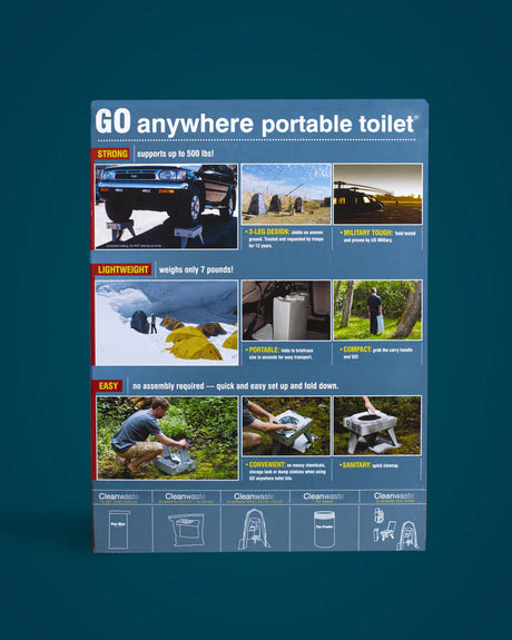 Clean Waste GO Anywhere Portable Toilet - BaseCamp Provisions