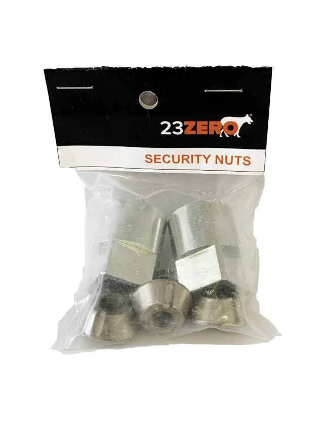 Security Nuts (M8x1.25) 4 Nuts, 2 Keys - BaseCamp Provisions