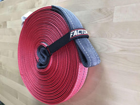 30 Foot Tow Strap Standard Duty 30 Foot x 2 Inch Red Factor 55 - BaseCamp Provisions