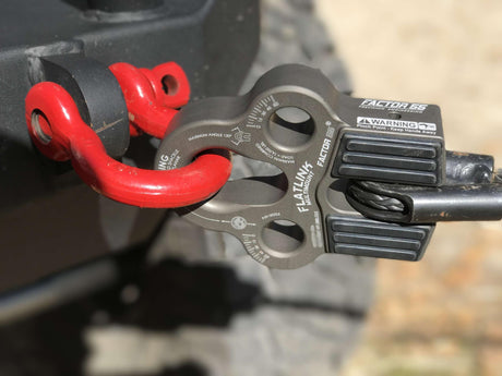 Winch Line Shackle Mount Foldable Flatlink Multimount Red Factor 55 - BaseCamp Provisions