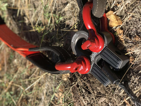 Winch Line Shackle Mount Foldable Flatlink Multimount Red Factor 55 - BaseCamp Provisions