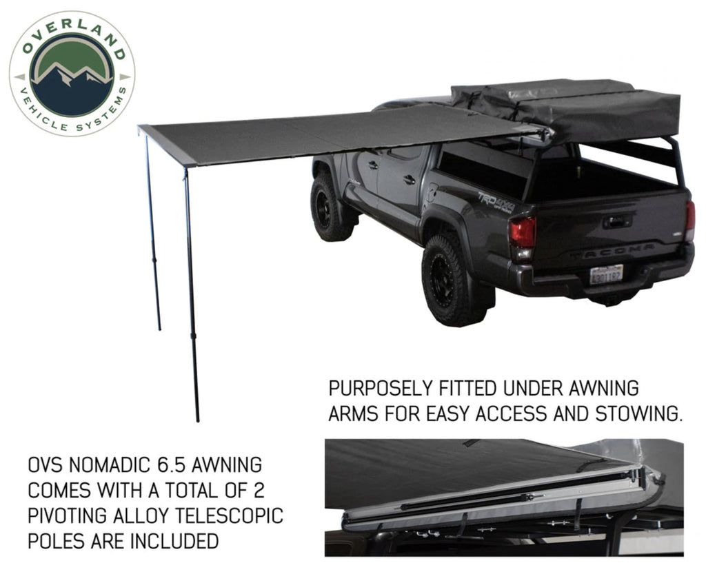 Nomadic Awning 2.5 - 8.0' With Black Cover Universal - BaseCamp Provisions