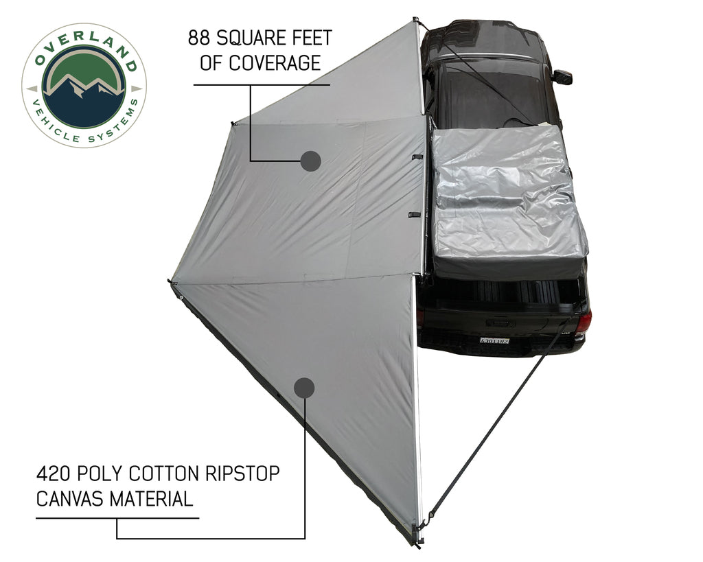 Overland Vehicle Systems 19609907 OVS Nomadic Awning 180 - Dark Gray Cover With Black Cover Universal - BaseCamp Provisions