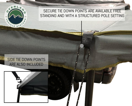 OVS Nomadic Awning 270  Dark Gray Cover With Black Cover Universal - BaseCamp Provisions