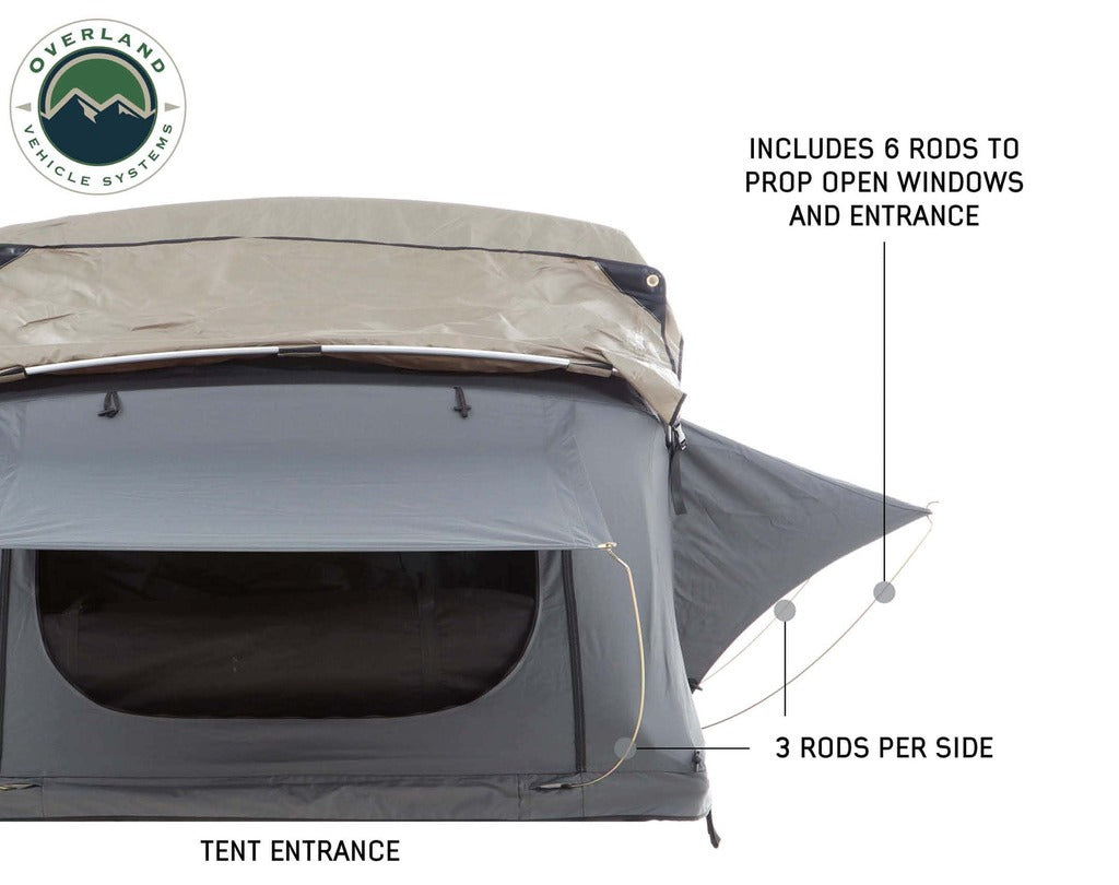 Overland Vehicle Systems 18129936 OVS Nomadic 2 Extended Roof Top Tent in Dark Gray - BaseCamp Provisions