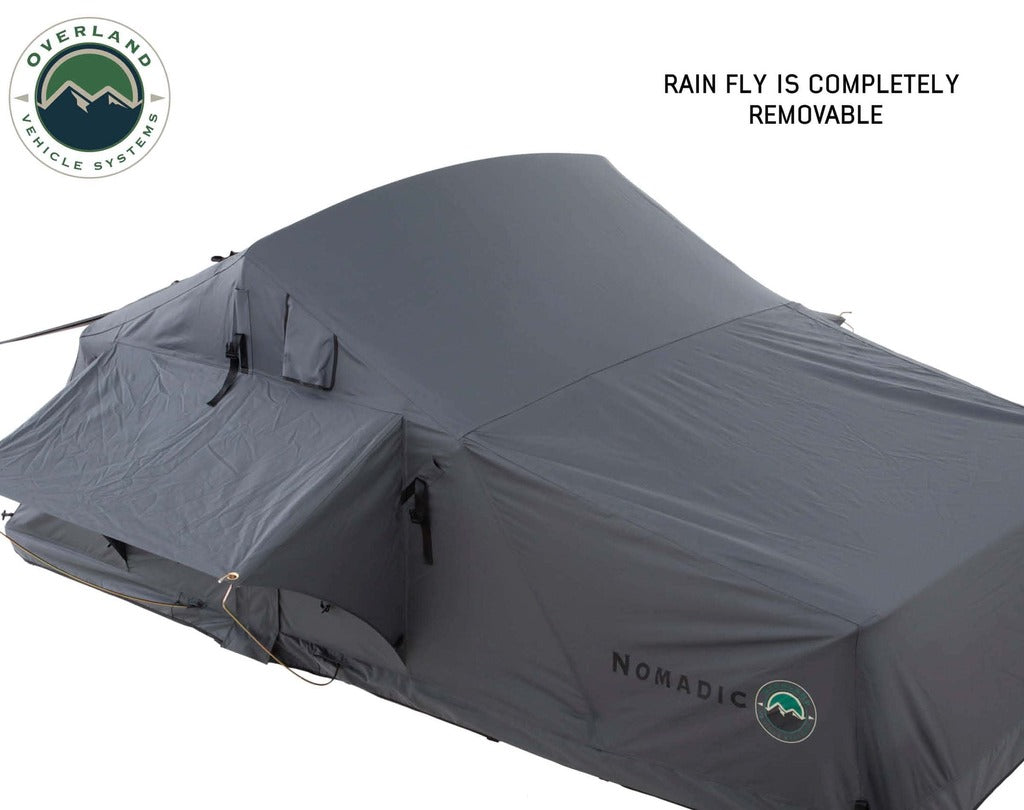 Overland Vehicle Systems 18139936 Nomadic 3 Extended Roof Top Tent in Dark Gray - BaseCamp Provisions