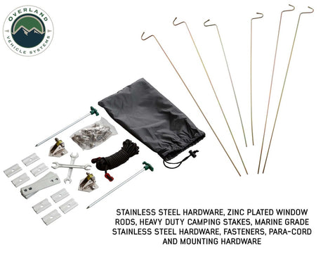 Overland Vehicle Systems 18149936 OVS Nomadic 4 Extended Roof Top Tent in Dark Gray - BaseCamp Provisions