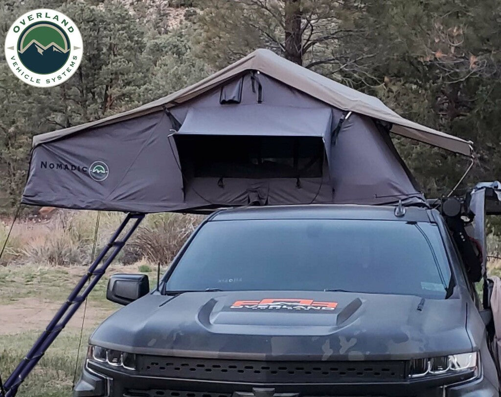 Overland Vehicle Systems 18149936 OVS Nomadic 4 Extended Roof Top Tent in Dark Gray - BaseCamp Provisions