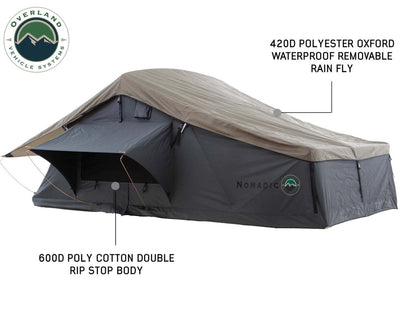 Overland Vehicle Systems 18149936 OVS Nomadic 4 Extended Roof Top Tent in Dark Gray - BaseCamp Provisions
