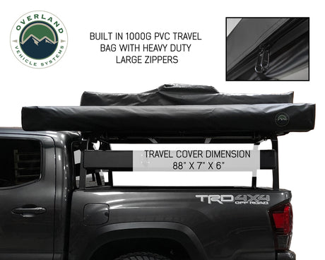 Overland Vehicle Systems 19609907 OVS Nomadic Awning 180 - Dark Gray Cover With Black Cover Universal - BaseCamp Provisions