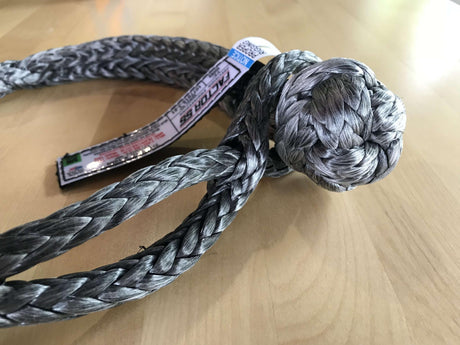 10 Inch Soft Shackle 7/16 Diameter Standard Duty Gray Factor 55 - BaseCamp Provisions