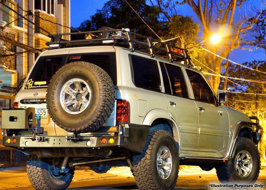 Dobinsons Rear Bumper With Swing Outs for Nissan Patrol Y61 GU 1998-2004 (BW80-4110) - BaseCamp Provisions