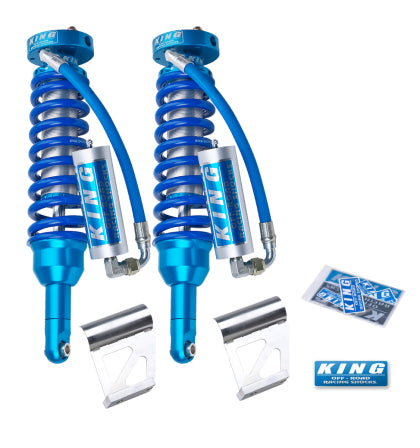 King Shocks 2005+ Toyota Tacoma (6 Lug) Front 2.5 Dia Remote Reservoir Coilover (Pair) - BaseCamp Provisions