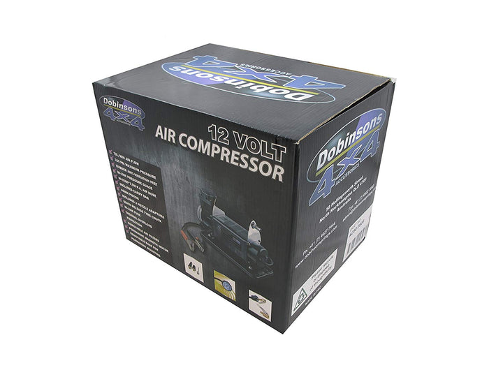 DOBINSONS 4X4 PORTABLE 12V HIGH OUTPUT AIR COMPRESSOR KIT - BaseCamp Provisions