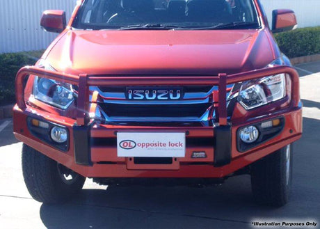 DOBINSONS BULL BAR BLACK DELUXE FOR 2ND GEN ISUZU D-MAX WITH FACE LIFT 2017-2019 - BU21-3718 - BaseCamp Provisions