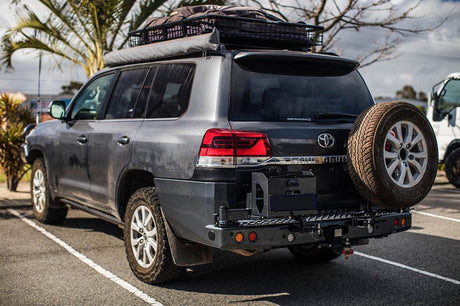 DOBINSONS REAR BUMPER WITH SWING OUTS FOR TOYOTA LANDCRUISER 200 SERIES 2008 TO 2021 (BW80-4105) - BaseCamp Provisions