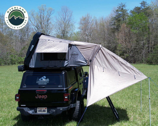 Overland Vehicle Systems 18089903 Bushveld Awning for 4 Person Roof Top Tent - BaseCamp Provisions