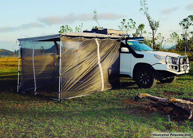 DOBINSONS ROLL OUT AWNING MOSQ. NET - SUITS 2.5M X 3M LARGE AWNING - CE80-3971 - BaseCamp Provisions