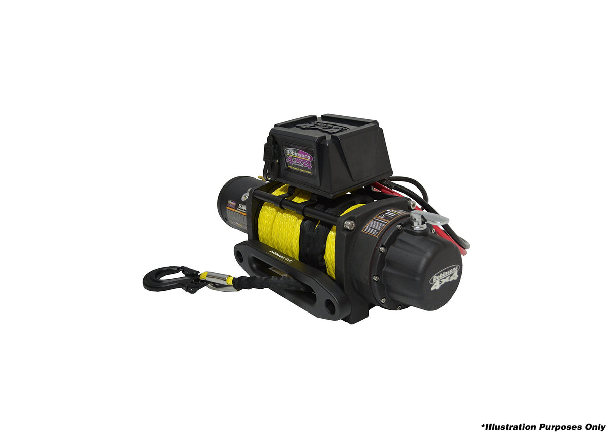 DOBINSONS 12000LB ELECTRIC WINCH WITH SYNTHETIC ROPE - EW80-3815S - BaseCamp Provisions