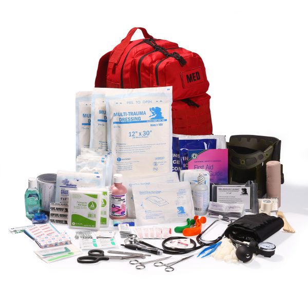 FIRST AID FULL TACTICAL TRAUMA KIT | RED - BaseCamp Provisions