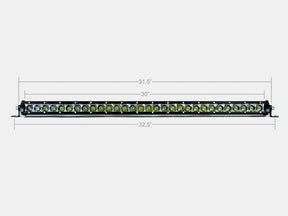 32" Slim Single Row LED Bar (Amber) - BaseCamp Provisions