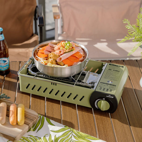 All in One Gas BBQ Grill (M) Olive Green With Bag - BaseCamp Provisions