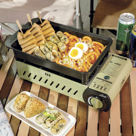 All in One Gas BBQ Grill (M) Olive Green With Bag - BaseCamp Provisions