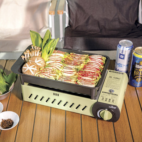 All in One Gas BBQ Grill (M) Olive Green With Bag - BaseCamp Provisions