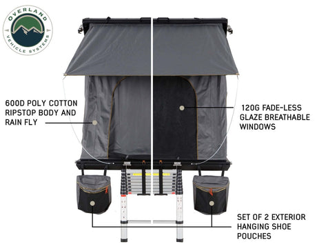 Overland Vehicle Systems 18099901 Mamba 3 Roof Top Tent - BaseCamp Provisions