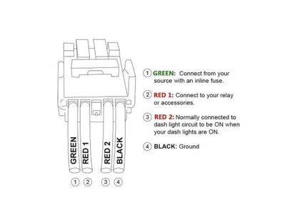 Wiring Diagram - Toyota OEM style off-road lights switch - Cali Raised LED