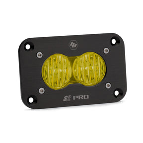 Baja Designs S2 Pro Wide Cornering Pattern Flush Mount LED Light - Amber - BaseCamp Provisions