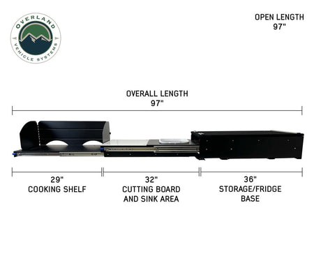 Camp Cargo Box Kitchen With Slide Out Sink, Cooking Shelf and Work Station - BaseCamp Provisions