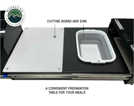 Camp Cargo Box Kitchen With Slide Out Sink, Cooking Shelf and Work Station - BaseCamp Provisions