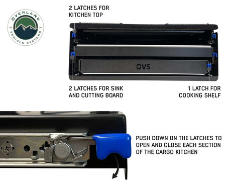 Camp Cargo Box Kitchen With Slide Out Sink, Cooking Shelf and Work Station - BaseCamp Provisions