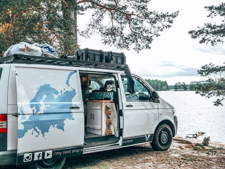 VOLKSWAGEN T5 TRANSPORTER SWB (2003-2015) SLIMLINE II ROOF RACK KIT - BY FRONT RUNNER - BaseCamp Provisions