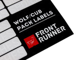 WOLF/CUB PACK CAMPSITE ORGANIZING LABELS - BY FRONT RUNNER - BaseCamp Provisions
